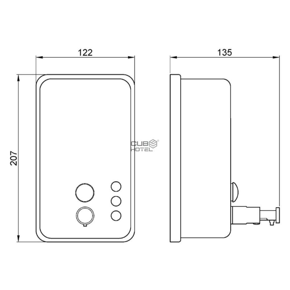 1200 Ml Stainless Steel Liquid Soap Dispenser