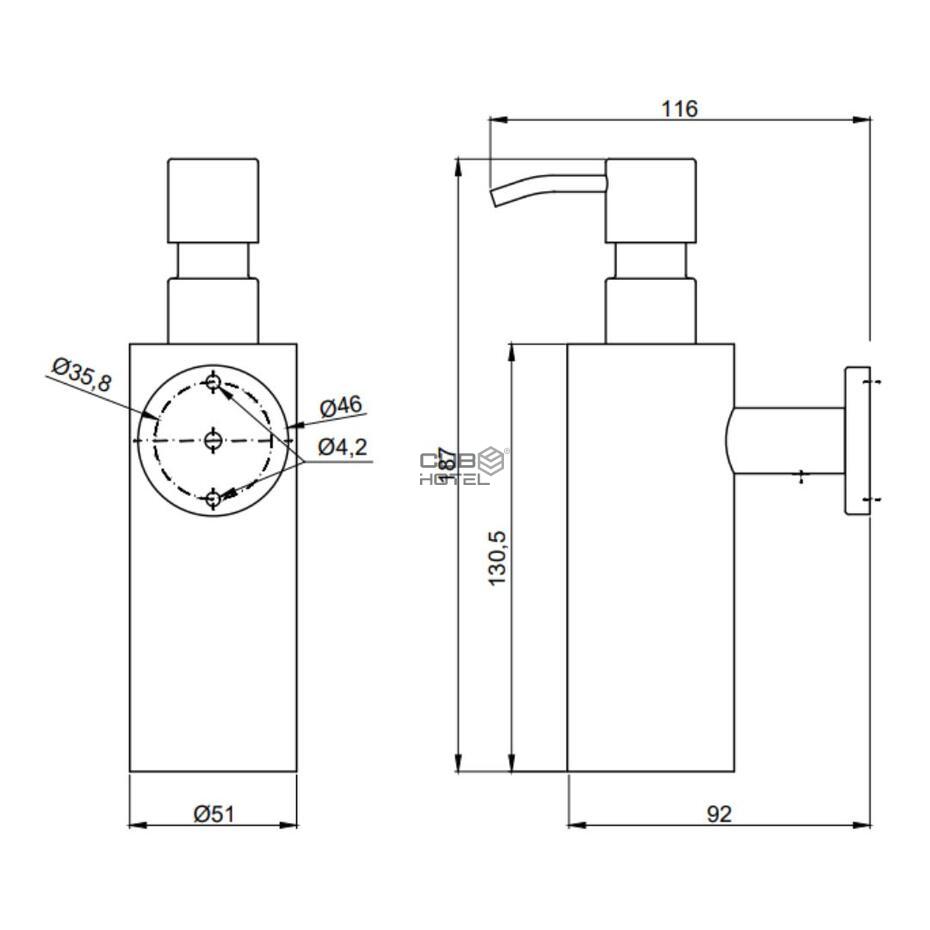 Manual Soap Wall Dosing Unit 255ml