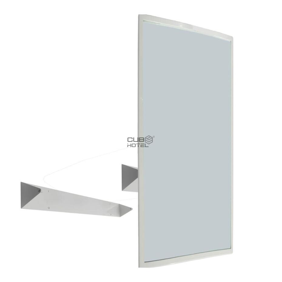 Reclining Mirror For Disabled With Satin Finished Stainless