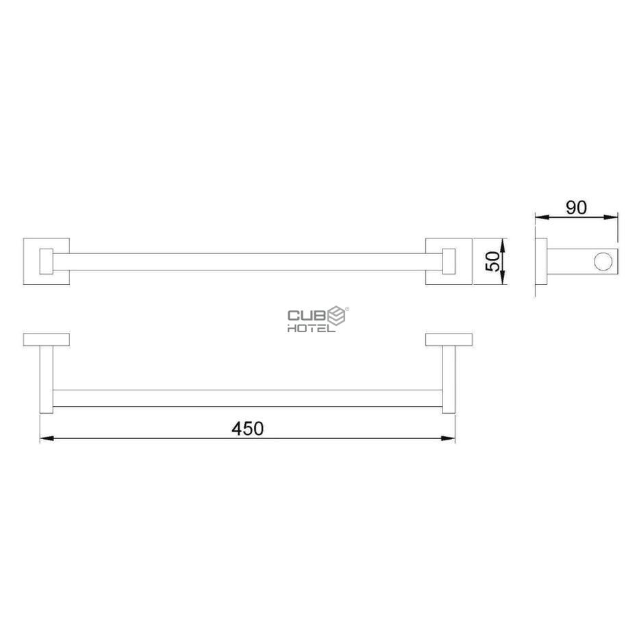 Polish Finished Stainless Steel Towel Rail