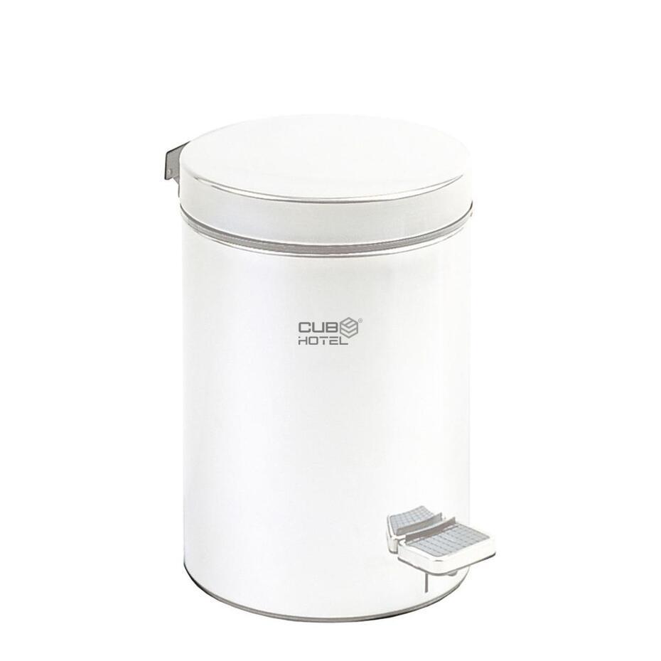 White Finished Steel Bin 5 Lt
