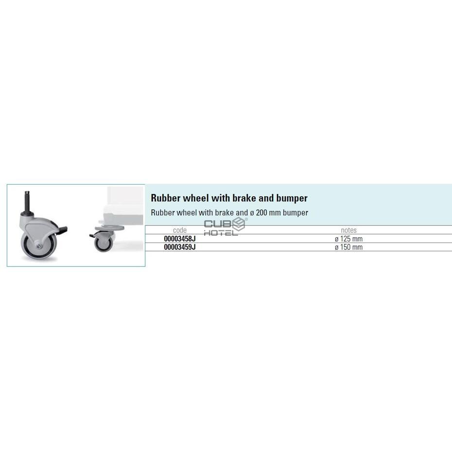 Rubber Wheel with Brake and Bumper for Hotel Car Magic