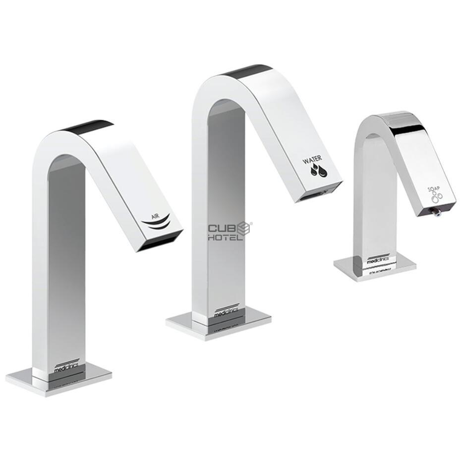 ALL-IN-ONE Washbasin Set with Hand Dryer, Tap and Soap Dispenser