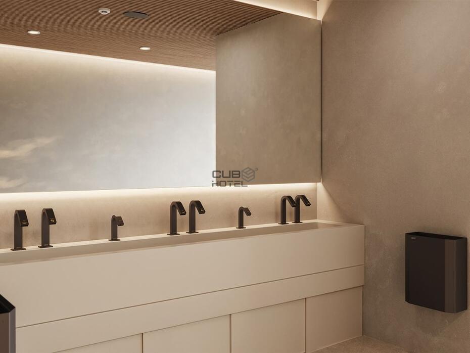 ALL-IN-ONE Washbasin Set with Hand Dryer, Tap and Soap Dispenser