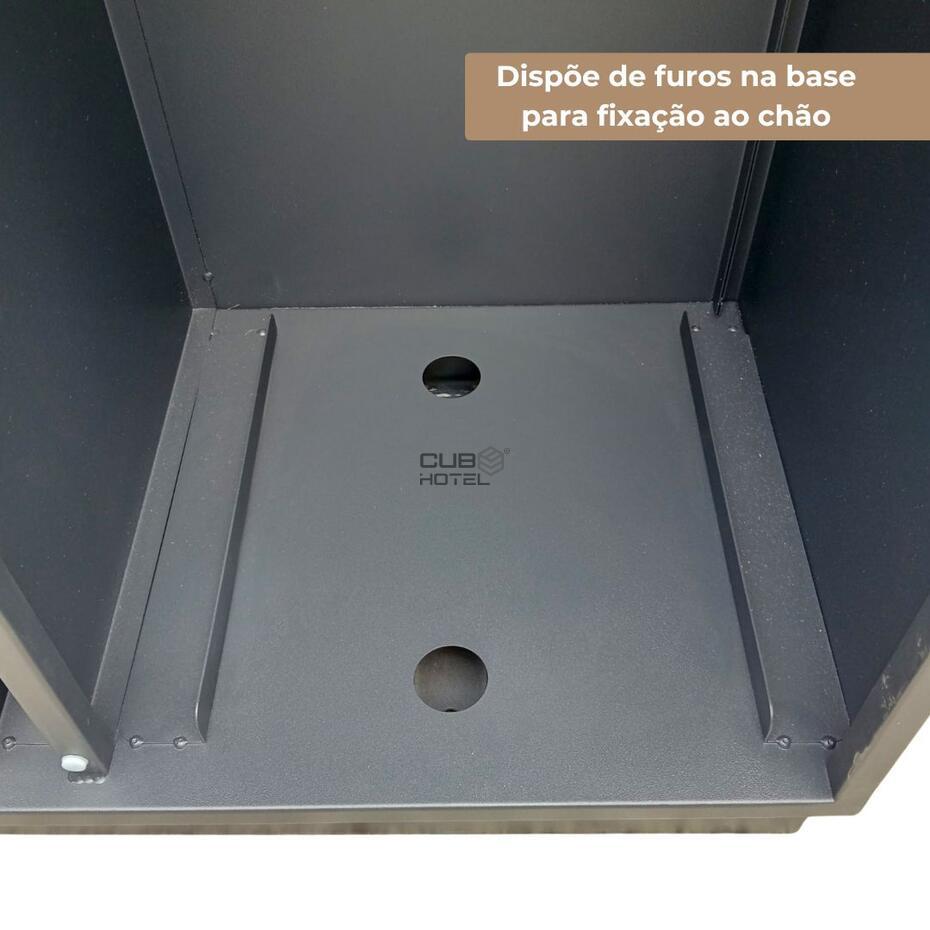 Ecoponto 180L Exterior para Espaços Públicos com 3 Separadores