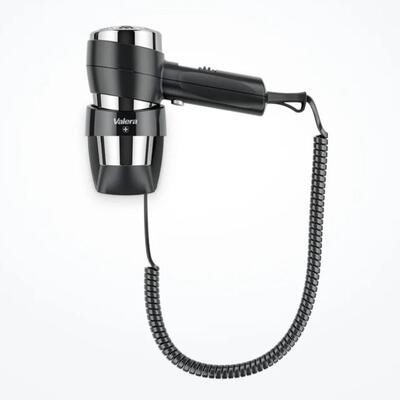 Valera Action Super Plus 1600W Black Hair Dryer with Wall Mount