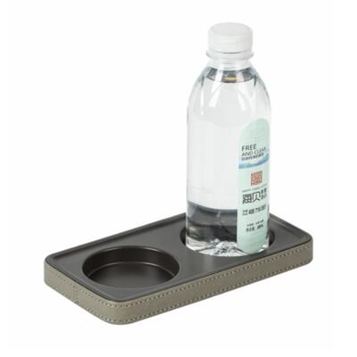 Bandeja para 2 Botellas en Polipiel Efecto Piedra
