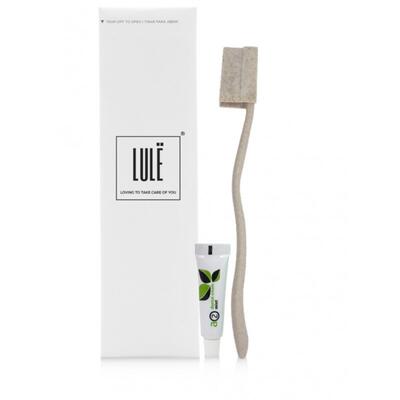  500 Kits Dentario Hotel Lule Escova e Pasta PSM Embalagem Papel Pedra FSC