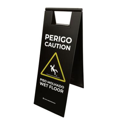 Black Metal Floor Sign