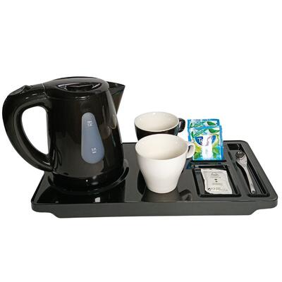 Black Maestro Hotel Tray Kit with Kettle