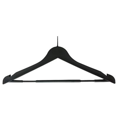 100 Premium Black Anti-Theft Plastic Hotel Hangers
