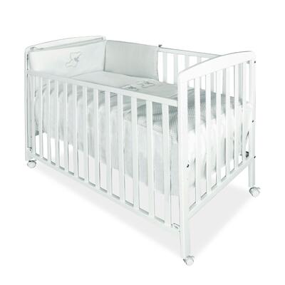 Beech Wood Crib with Wheels and Drop Side