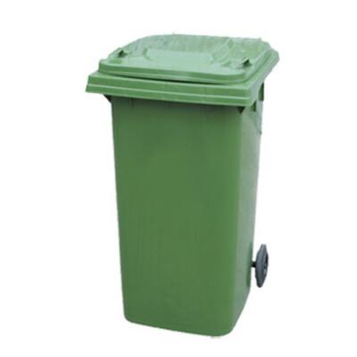 120L Green Waste Bin with Wheels – Professional Use