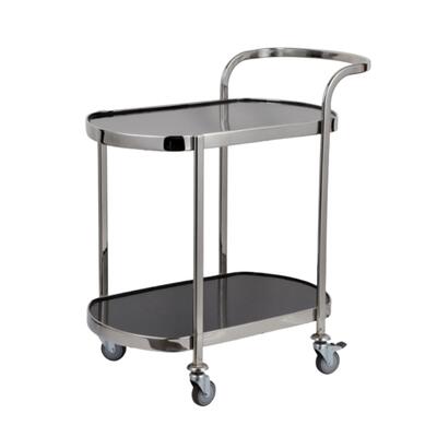 Chrome-Plated Steel Beverage Service Cart