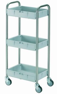 Chasis Stainless Steel 3-tray trolley