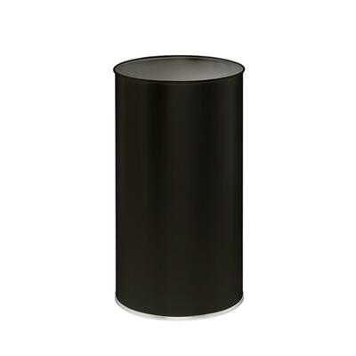Wastepaper bin with top flap in painted steel