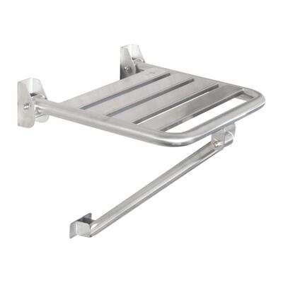 Satin finished STAINLESS STEEL foldable shower seat