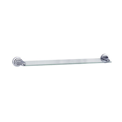 500 Mm Glass Utility Shelf With Polish Finished Zamac Suppor