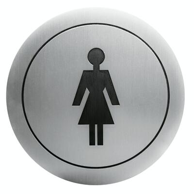 Pictograma WC adesivo Mulher Aço Inox