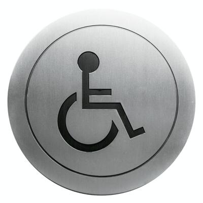 Sticker WC Pictogram Reduced Mobility Stainless Steel